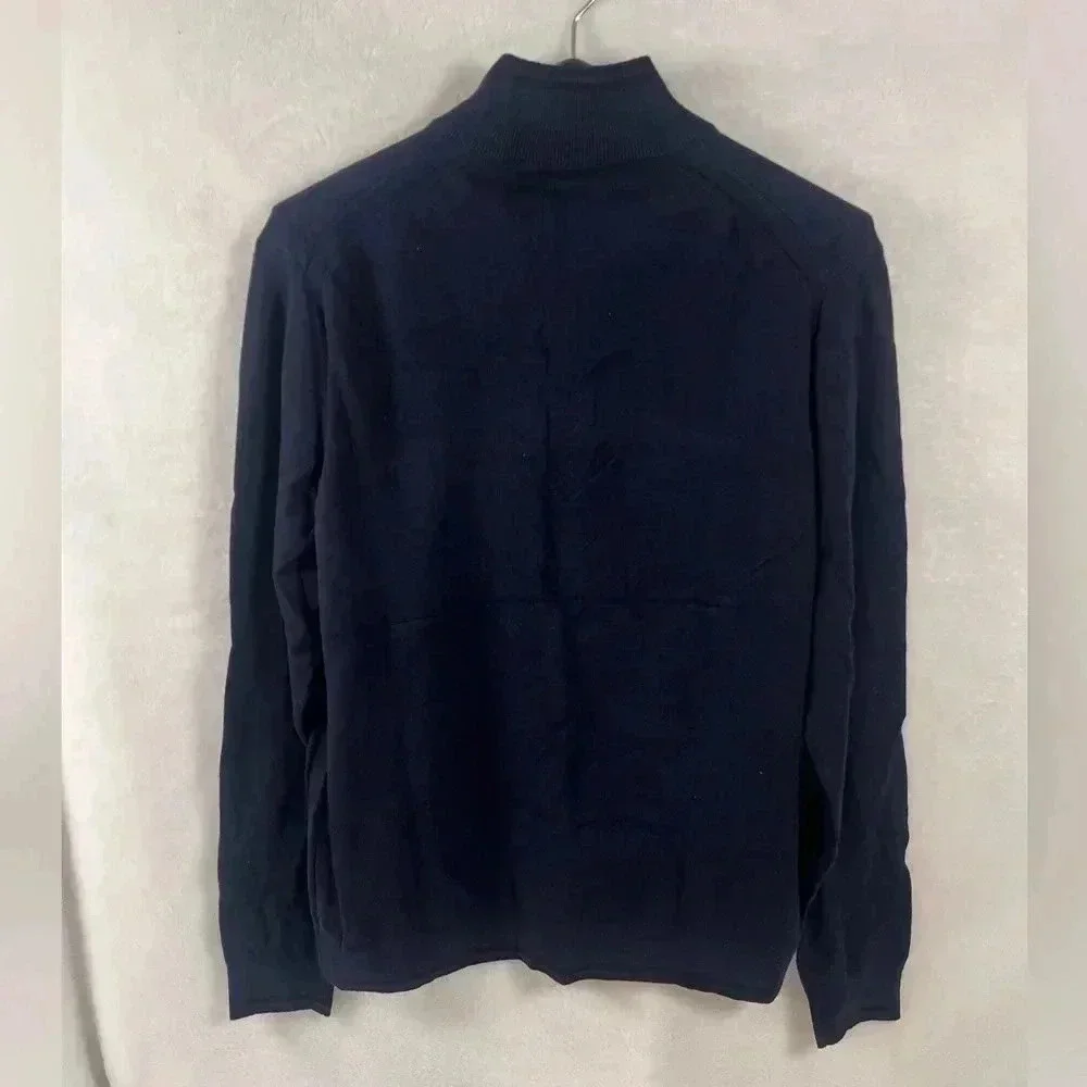 Michael Kors Men's 1/4 Zip Pullover Sweater Tipped Mock-Neck
